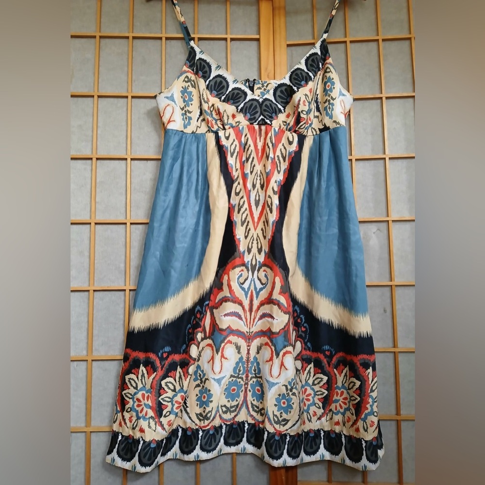 Rampage - Floral Patterned Satin Babydoll Camisole - Large